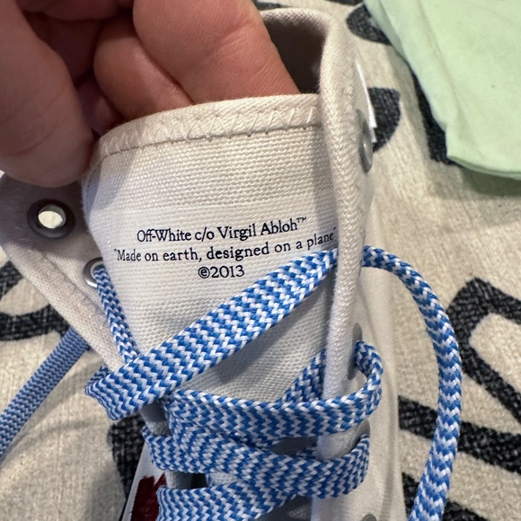 *SOLD* Off-White Vulcanized High Top Sneakers - Picture 3 of 8